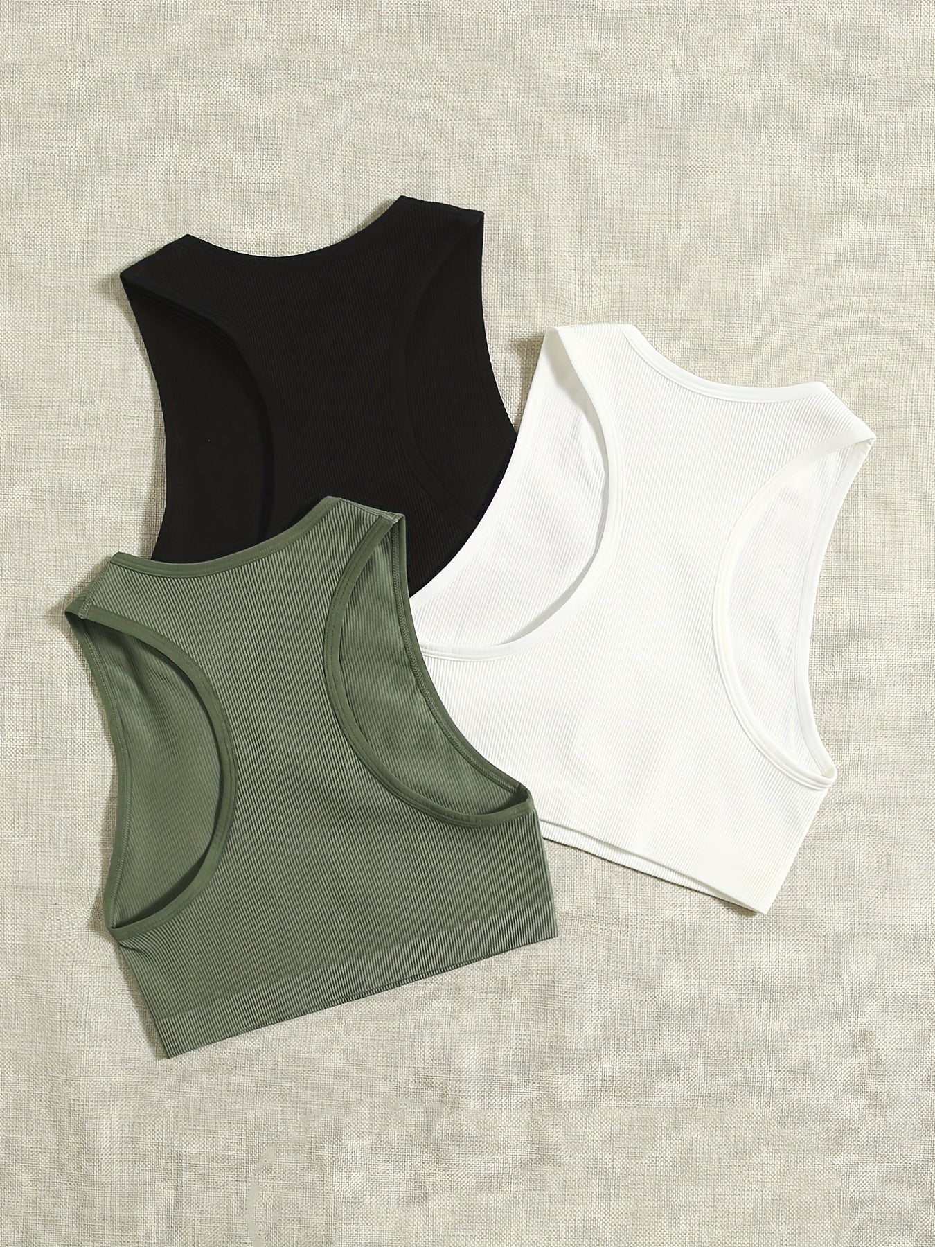 3pcs Seamless Sleeveless Fitness Yoga Top