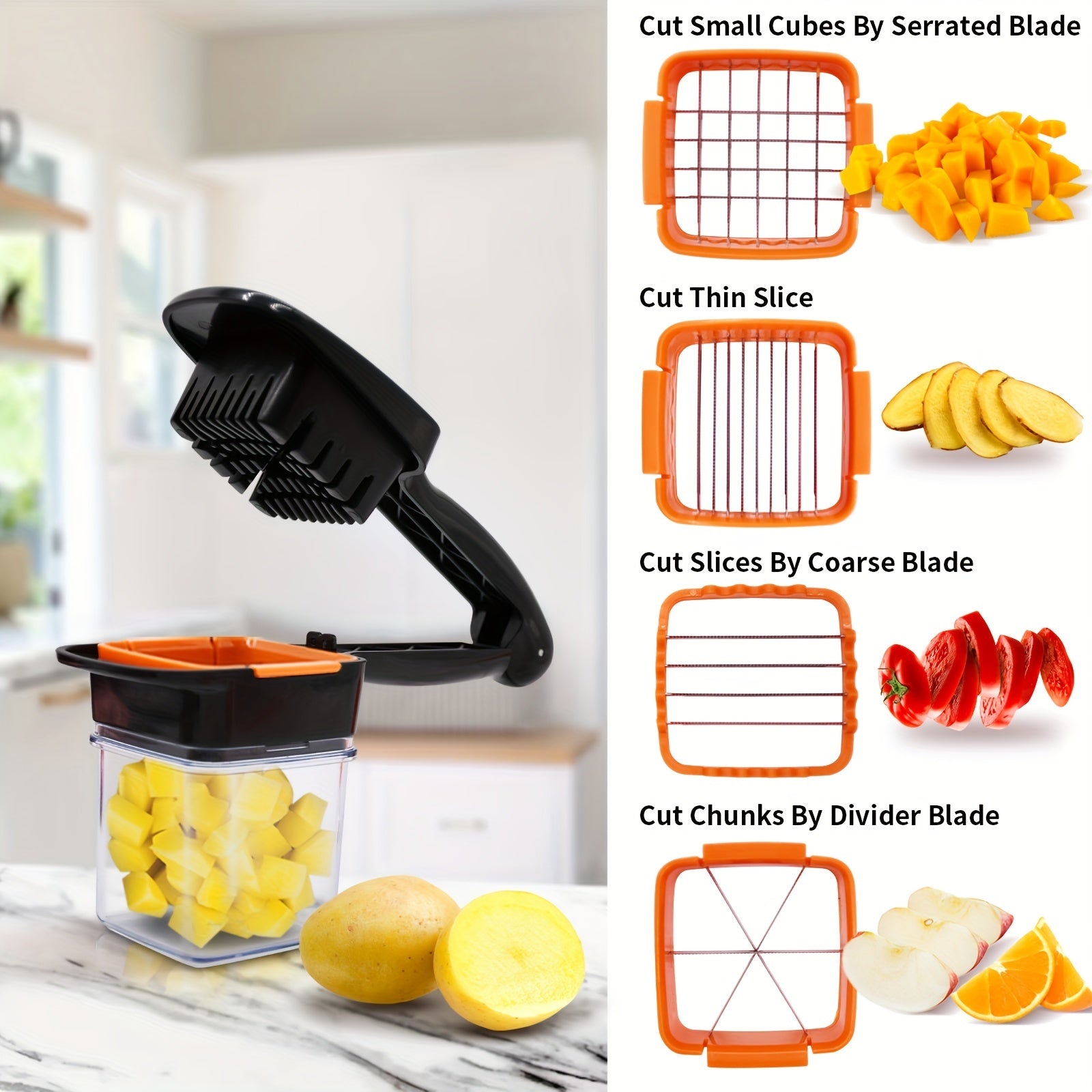 Mini Vegetable Chopper Fruit Dicer with Container