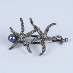Artificial Diamond Starfish Twist Hair Clip for Girls