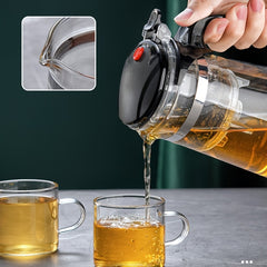 Glass Tea Pot Heat Resistant with Infuser Kung Fu Tea Set