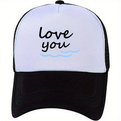 Love Adjustable Trucker Hat For Couple