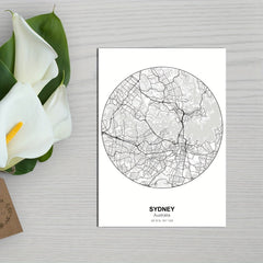 Large Cities Circle Maps Stickers for Children - Set of 1