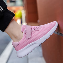 Girl's Woven Breathable Sneakers Soft Sole Shoes