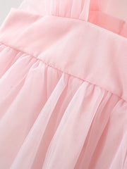 Princess Gauze Puffy Dress With Flower Decors