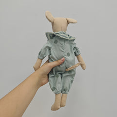 Adorable Dressable Mouse Stuffed Animal Doll Plush Toy with Pink & Green Outfits