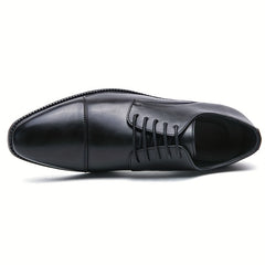 Men's Almond Toe Derby Shoes Lace up Front Business Formal Wedding