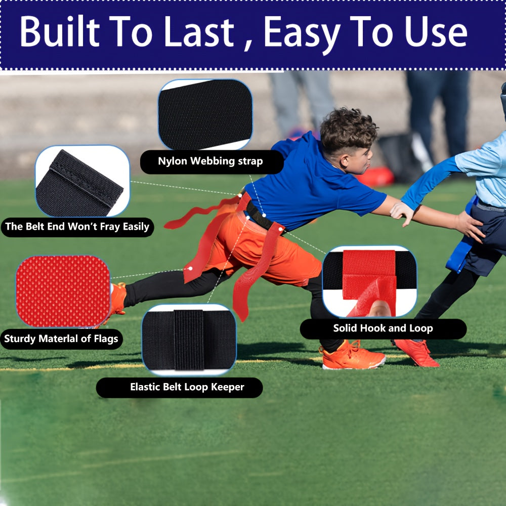 MEKNIC Flag Football Belts 10 Player Set with 30 Flags