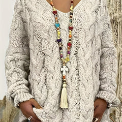 Casual Hooded Chunky Knit Sweater