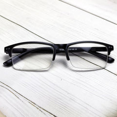 OOLVS Half Frame Anti Light Presbyopic Glasses Men Women