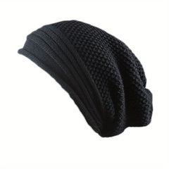 Oversized Slouchy Baggy Beanie Solid Knit Hat Women Ski Cap