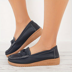 Women's Braided Flat Loafers Slip On Casual Shoes