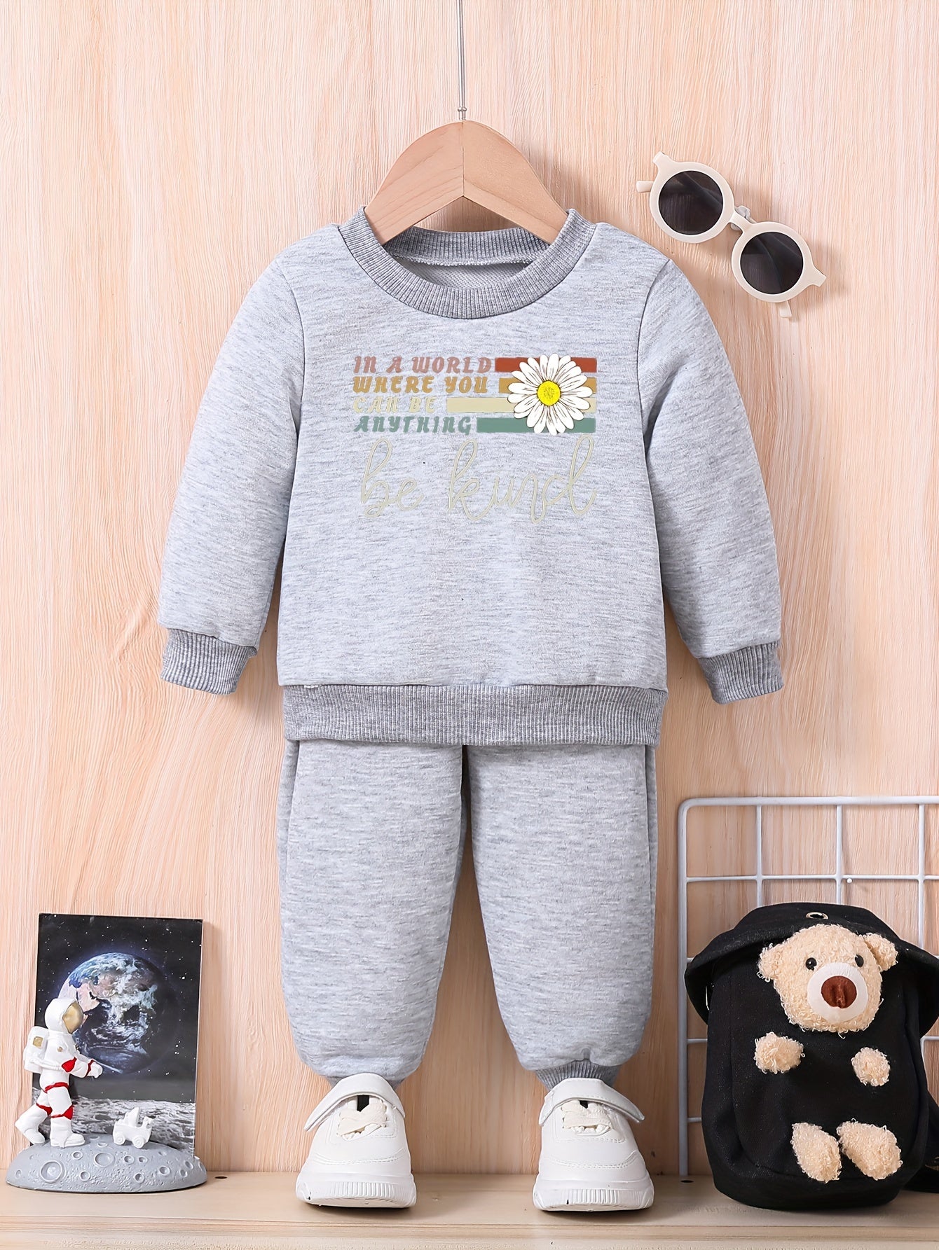 Baby Creative Print Casual Outfits Long Sleeve Sweatshirt Tops Pants