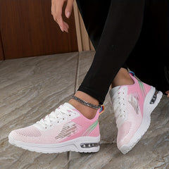 Women's Air Cushion Sneakers Low Top Lace Up Shoes
