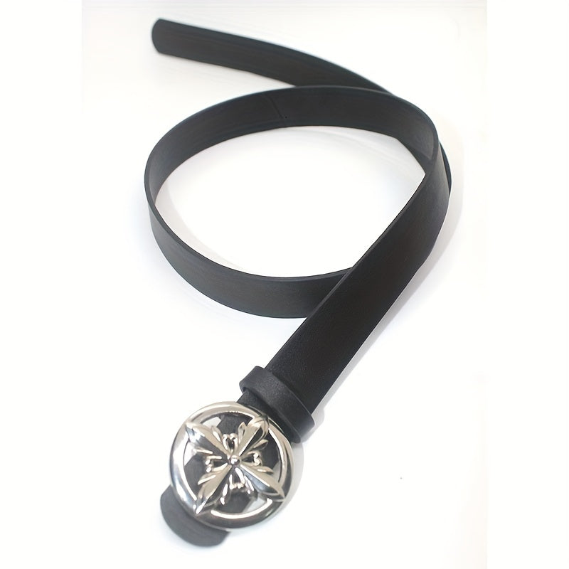 Hollow Out Buckle Belt Vintage PU Leather Jeans Belt Women