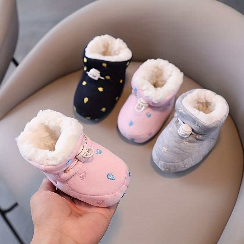 Soft and Warm Baby Girls Boots for Indoor Outdoor Walking Winter