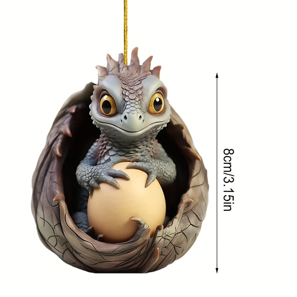 Dragon Egg Pendant Car Rearview Mirror Pendant Acrylic Christmas Tree Ornament