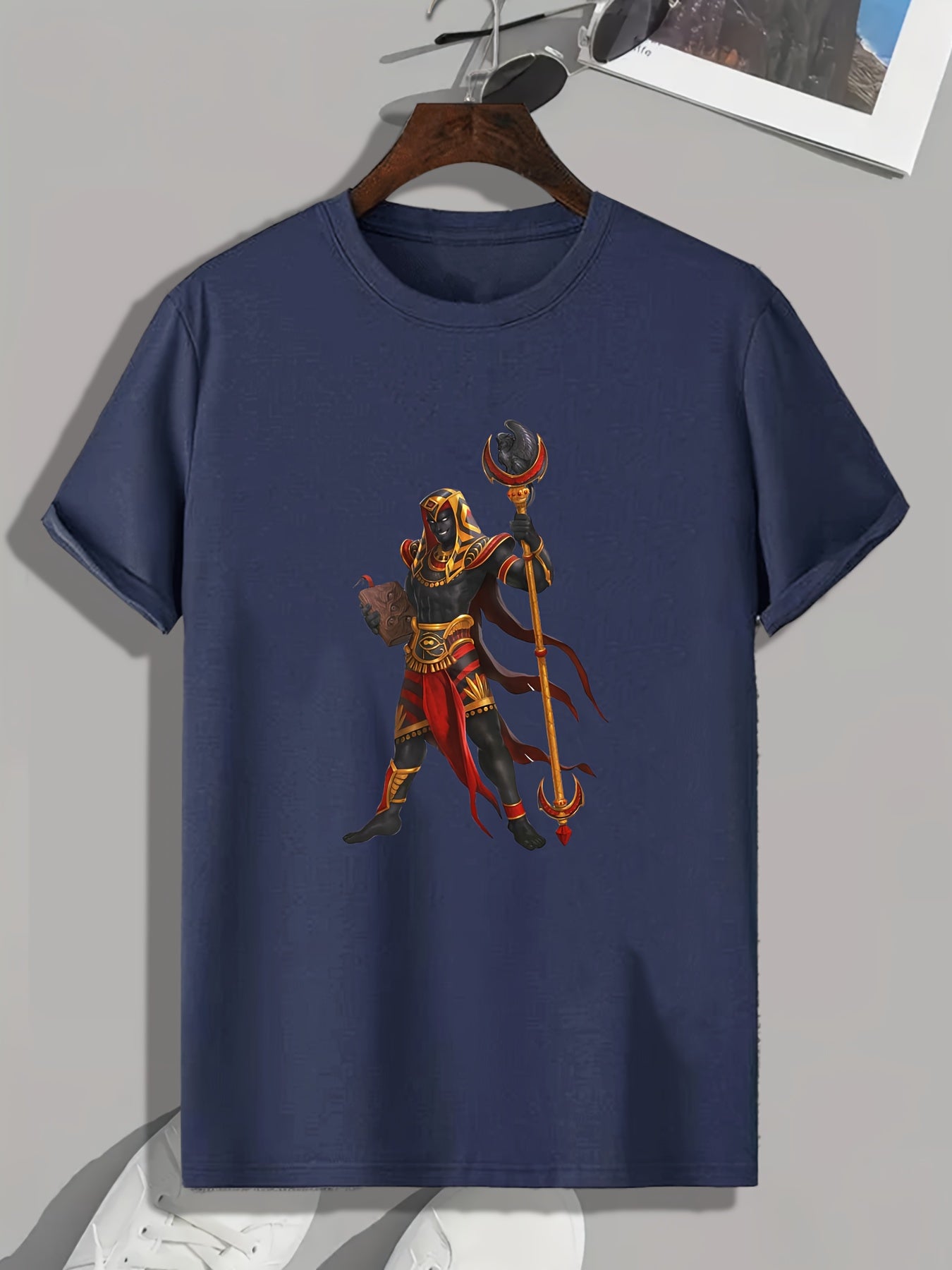 Wizard Pattern Print Men's Sports T-Shirt Outdoor Fitness Cloth