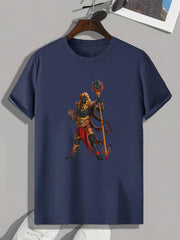 Wizard Pattern Print Men's Sports T-Shirt Outdoor Fitness Cloth