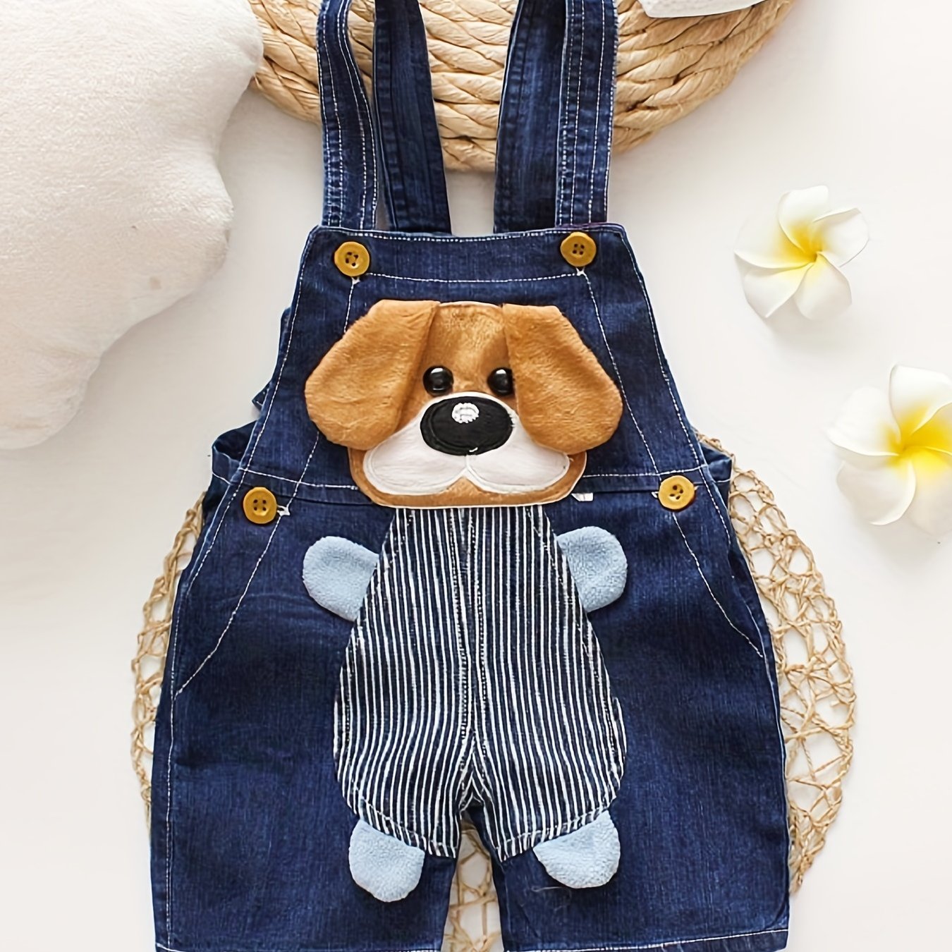Dog Print Overalls for Baby Boys - Spring Summer Autumn