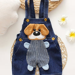Dog Print Overalls for Baby Boys - Spring Summer Autumn