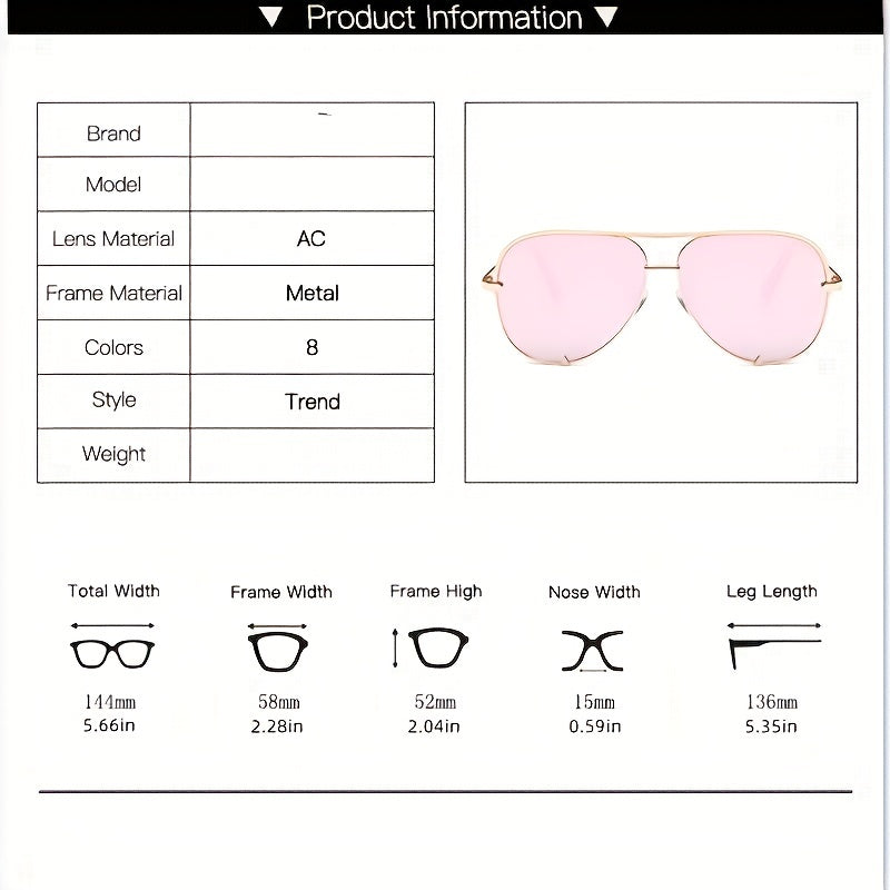 Top Bar Aviator Sunglasses for Men Women UV400