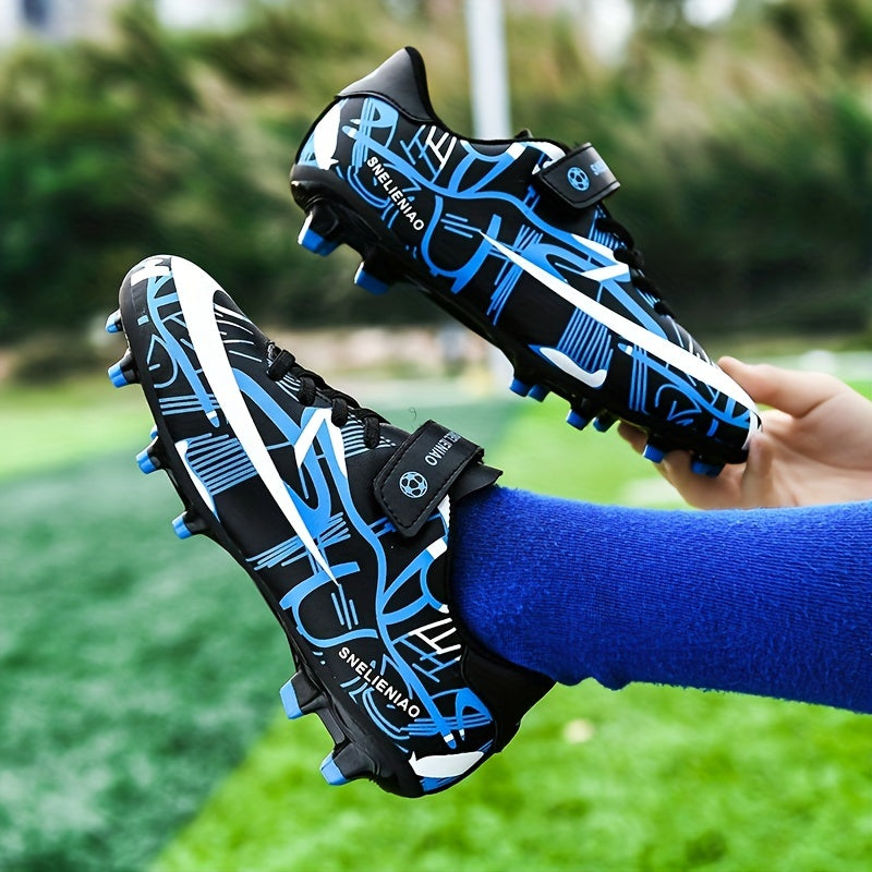 Kids Soccer Cleats Lightweight Sport Shoes Boys Girls