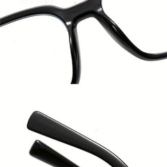Men's Square Frame Large Frame Light Blocking Glasses With Box