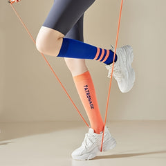 10 Pairs Letter Print Calf Socks Sports Knee High Socks Women's Stockings