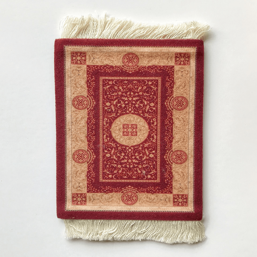Ethnic Persian Style Tassel Coaster Mats for Home, 1pc
