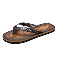Men's Non Slip Flip Flops Coffee Cerulean