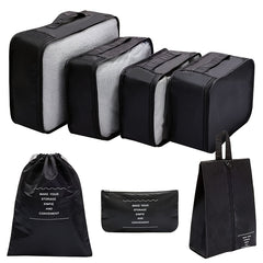 7pcs Travel Packing Bag With Zipper Durable Storage Container