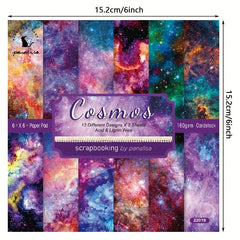 24pcs 6x6 Dotted Pattern Scrapbook Colorful Cardstock Paper