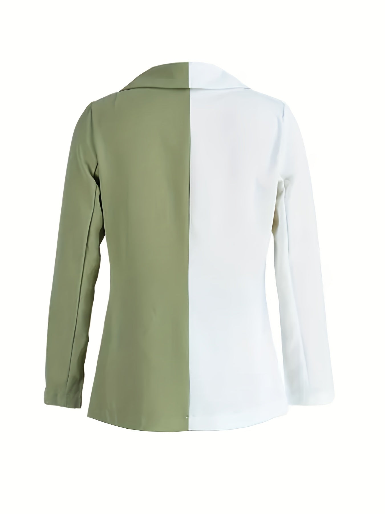 Colorblock Long Sleeve Double Breast Button Blazer