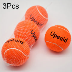 3pcs Rubber Tennis Balls Orange for Beginners Practicing
