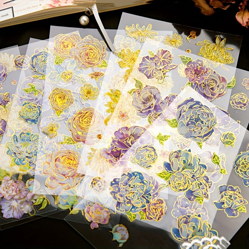 Flower Petal Stickers for DIY Decorations - 2 Sheets
