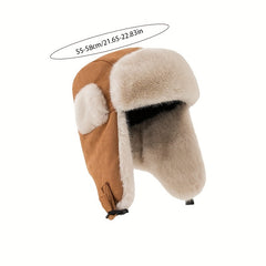 Fleece Lined Thermal Trapper Hat Ear Flap Windproof Aviator Cap