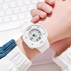 Spaceman Graphic Round Electronic Watch Waterproof Luminous Watch