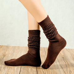 Slouchy Socks Solid Warm Scrunchie Socks Women's Stockings & Hosiery