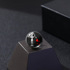 Skull Pattern Time Stone Men's Brooch Collar Pin