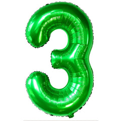 Dark Green Number Balloon 40 Foil Jungle Birthday Party Decor