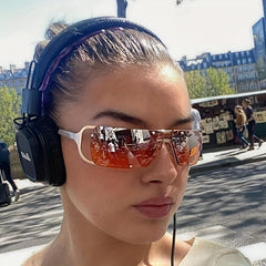 Y2K Cyberpunk Sunglasses Metal Sun Shades UV400