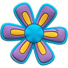 10Pcs Flower Pattern Shoe Charms for Bubble Slides Sandals Shoe Decorations
