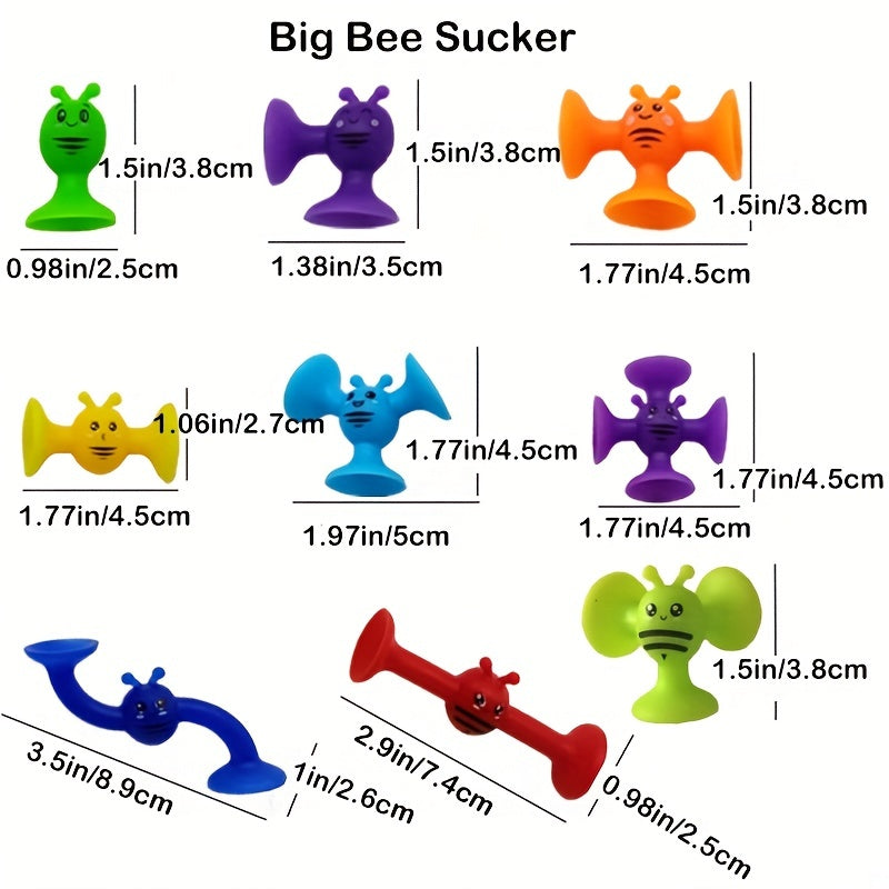 Bees Suction Cup Toy Soft Building Blocks Pop Sucker Toy Small Throw Darts Set