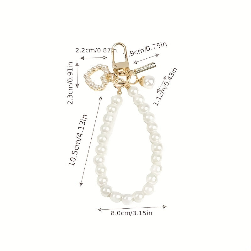 Vintage Pearl Shell Car Keychain for Men