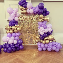 136pcs Pink Purple Balloon Garland Kit Wedding Bridal Shower