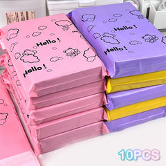 10pcs Pink Waterproof Self Adhesive Seal Bag