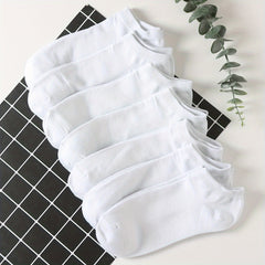 7 Pairs Solid Low Cut Ankle Socks for Women