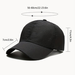 Breathable Quick Drying Sun Protection Baseball Cap for Outdoor Fishing