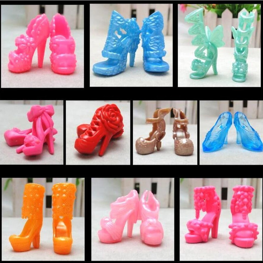 Colorful High Heel Fashion Sandals for 11-8 In Dolls