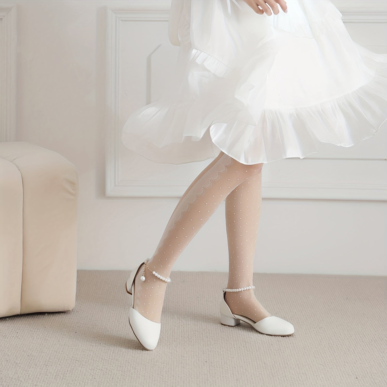 Closed Round Toe Low Heel Pumps Ankle Strap Flats Women's Footwear